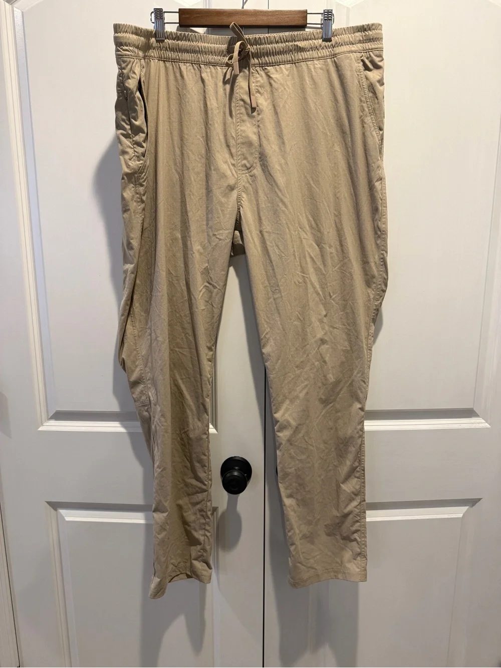 all in motion Men's Tan Elastic-Waist Joggers